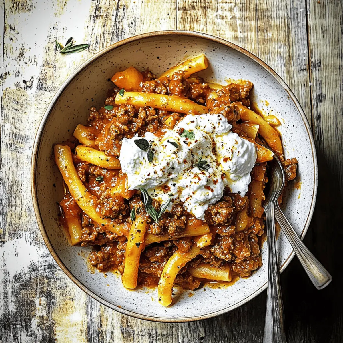 Savory Pumpkin Beef Bolognese for Cozy Nights In