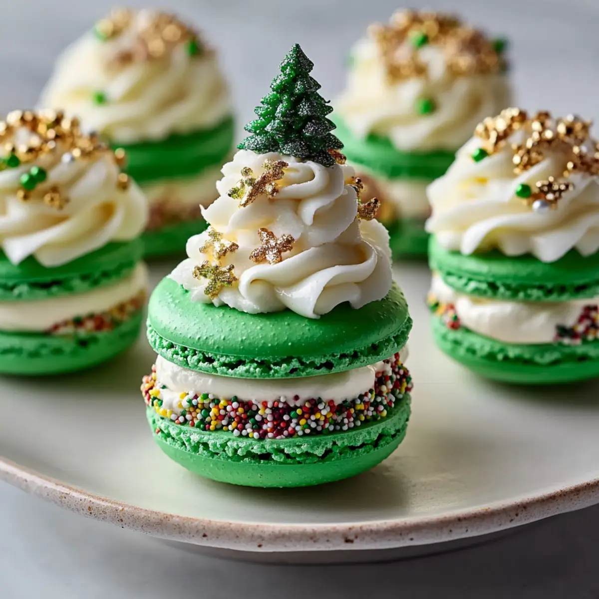 Delicious Christmas Tree Cake Macarons to Brighten Your Holidays