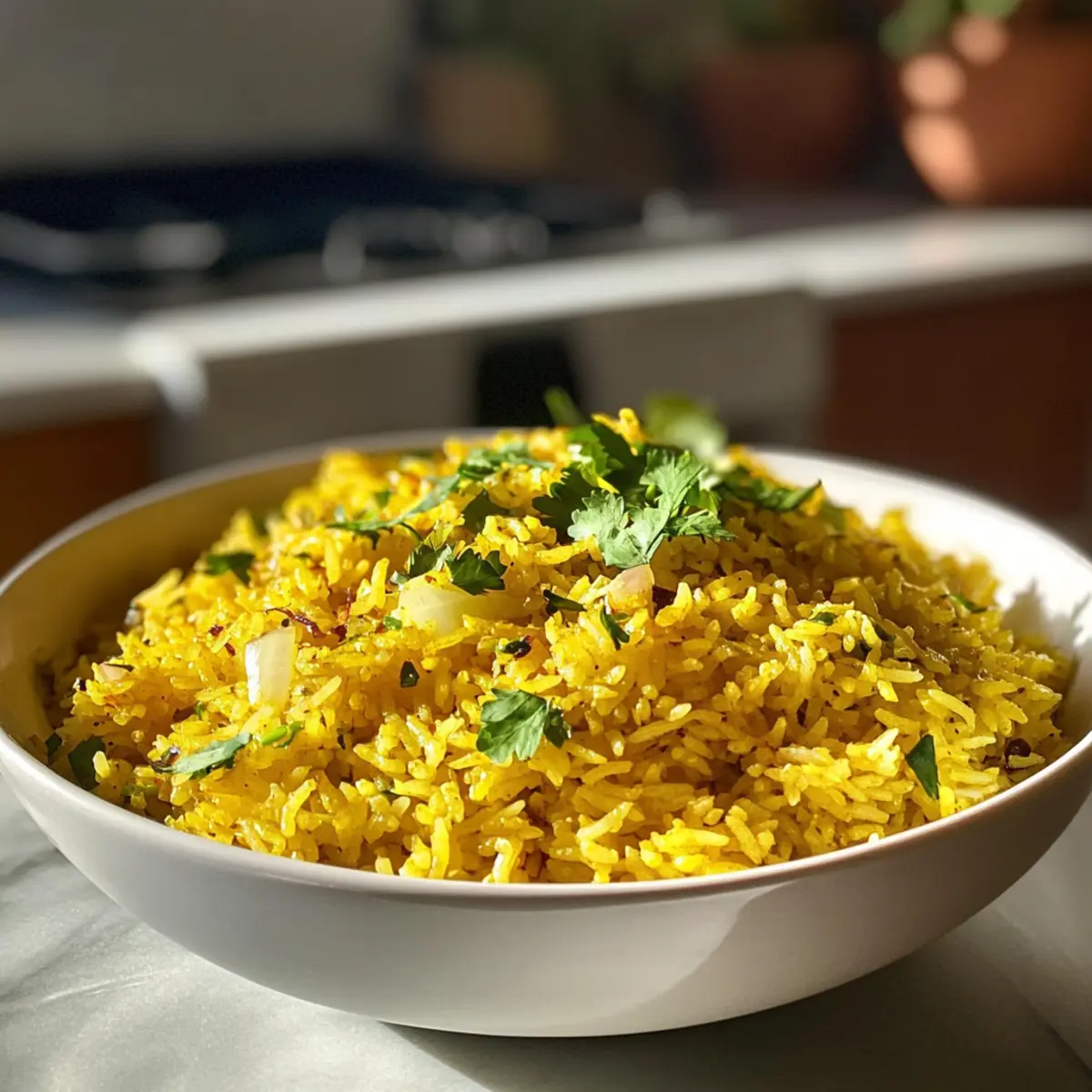 Garlic Turmeric Rice: Fluffy Delight in 20 Minutes