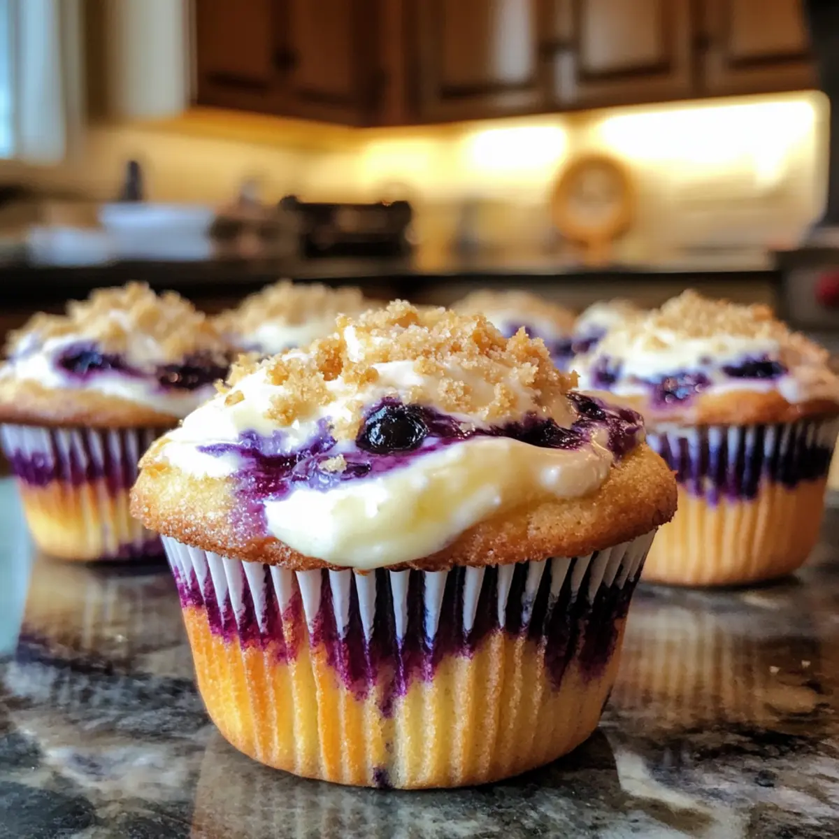 Sourdough Blueberry Cheesecake Muffins for Happy Mornings