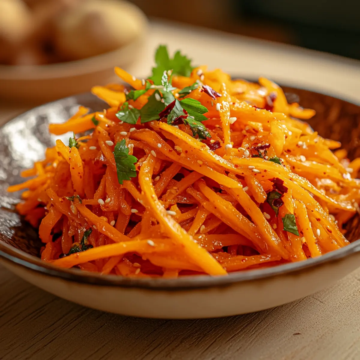 Crunchy Korean Carrot Salad: A Flavor-Packed Vegan Treat