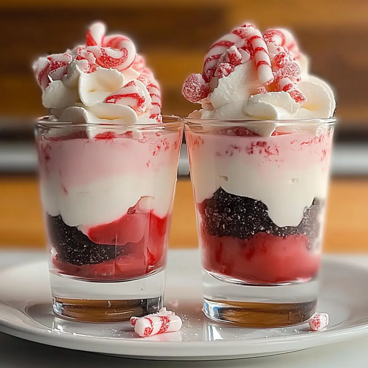 No Bake Candy Cane Cheesecake Parfaits for Festive Joy