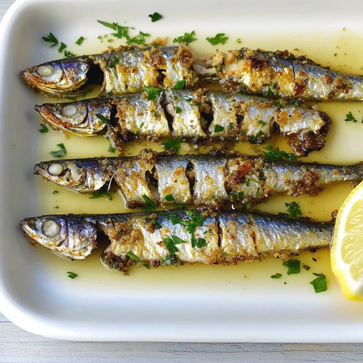 Herb Crusted Roasted Sardines for Quick Mediterranean Bliss