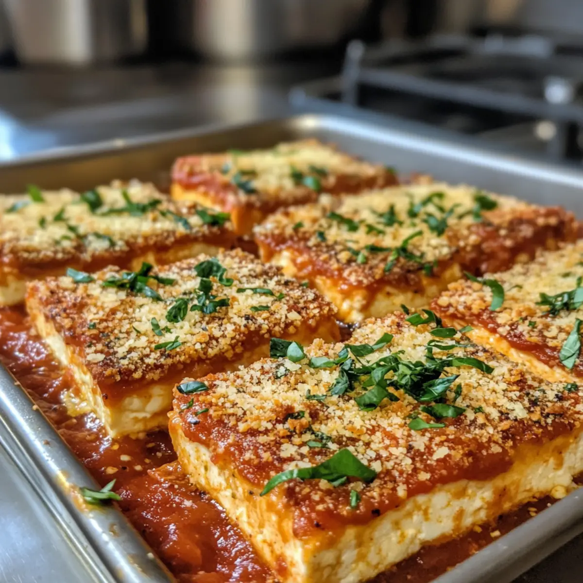 Crispy Vegan Tofu Parmesan for a Healthy Dinner Delight