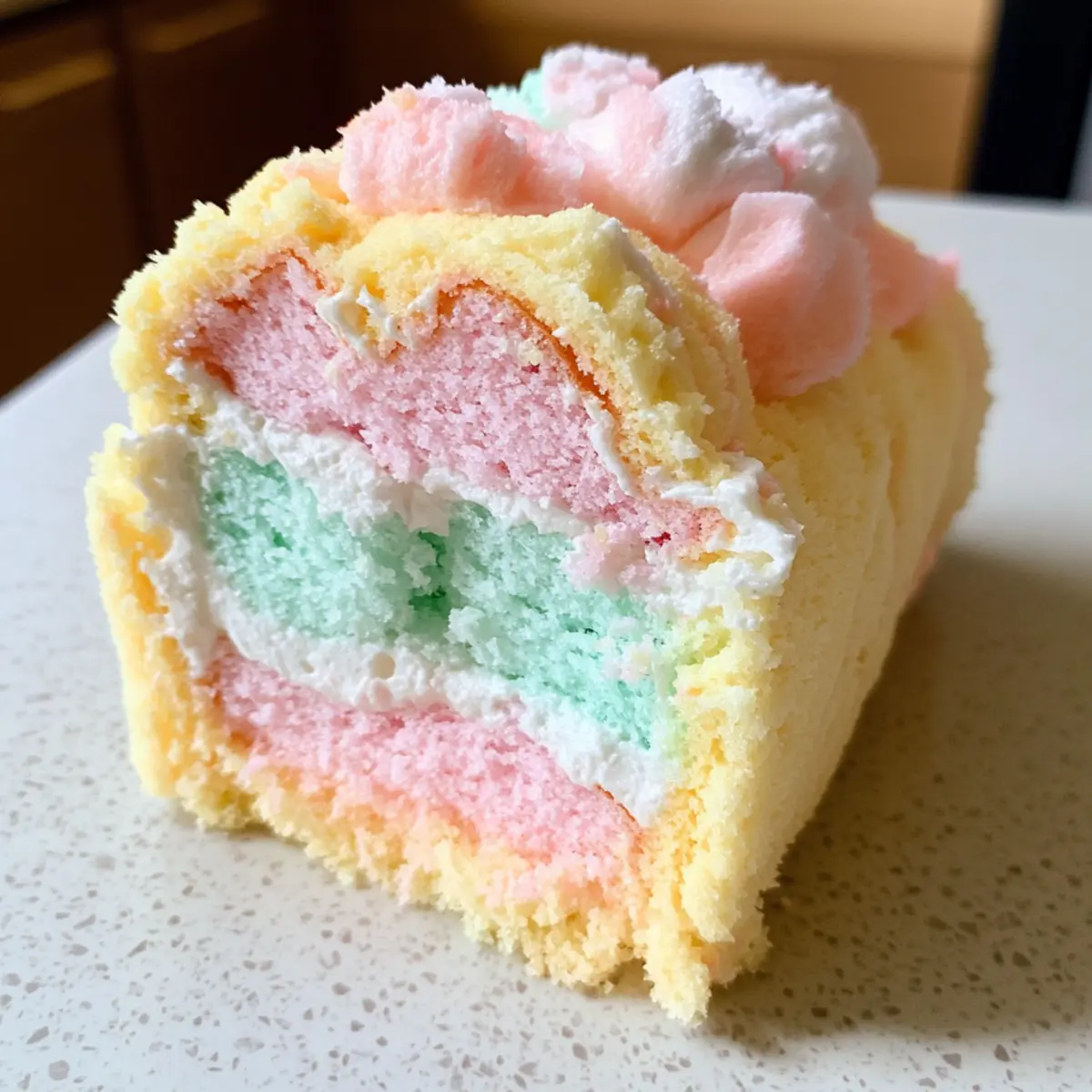 Sweet Japanese Cotton Candy Cake Roll for Joyful Celebrations