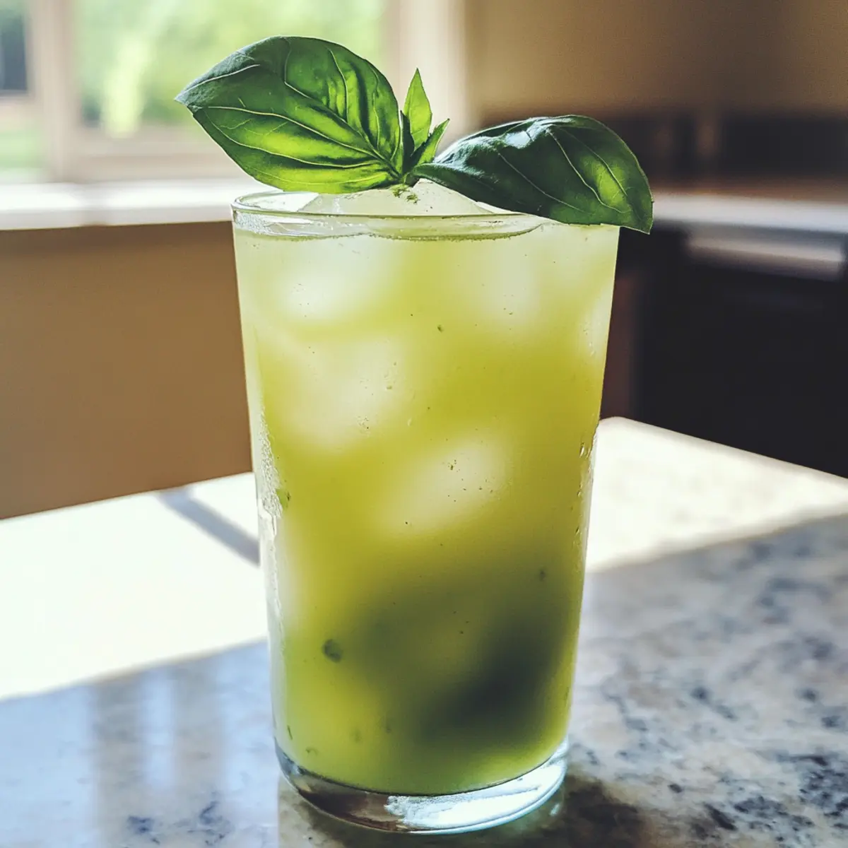 Refreshing Pear Lemonade with Thai Basil for Cozy Fall Sips