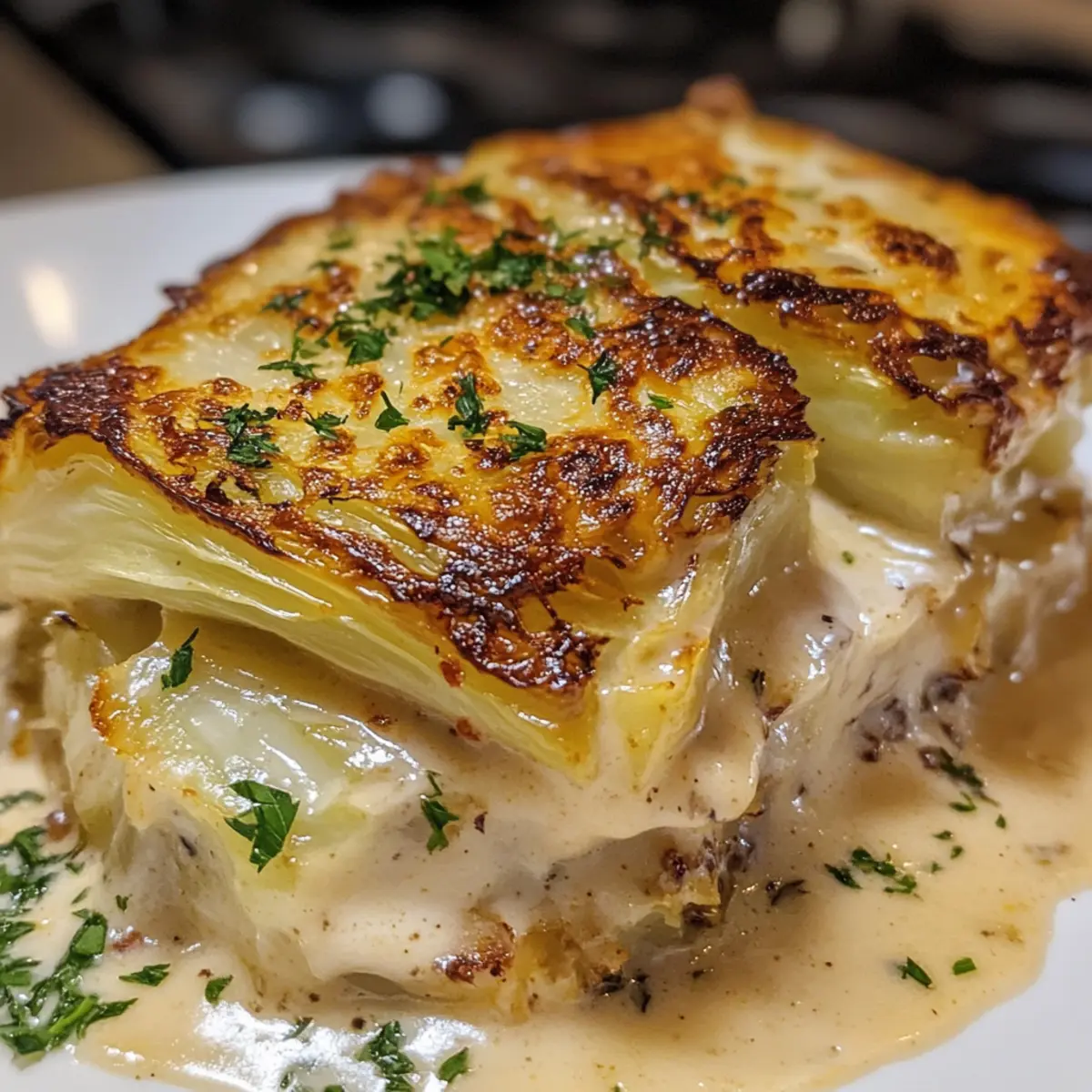 Melted Cabbage with Creamy Parmesan Sauce: Comfort in Every Bite