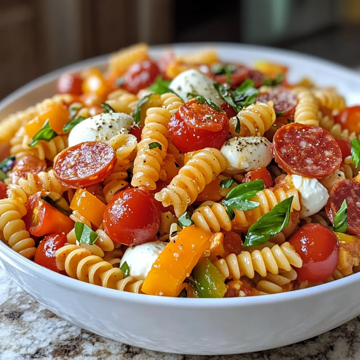 Fresh and Flavorful Pizza Pasta Salad for Your Next Lunch