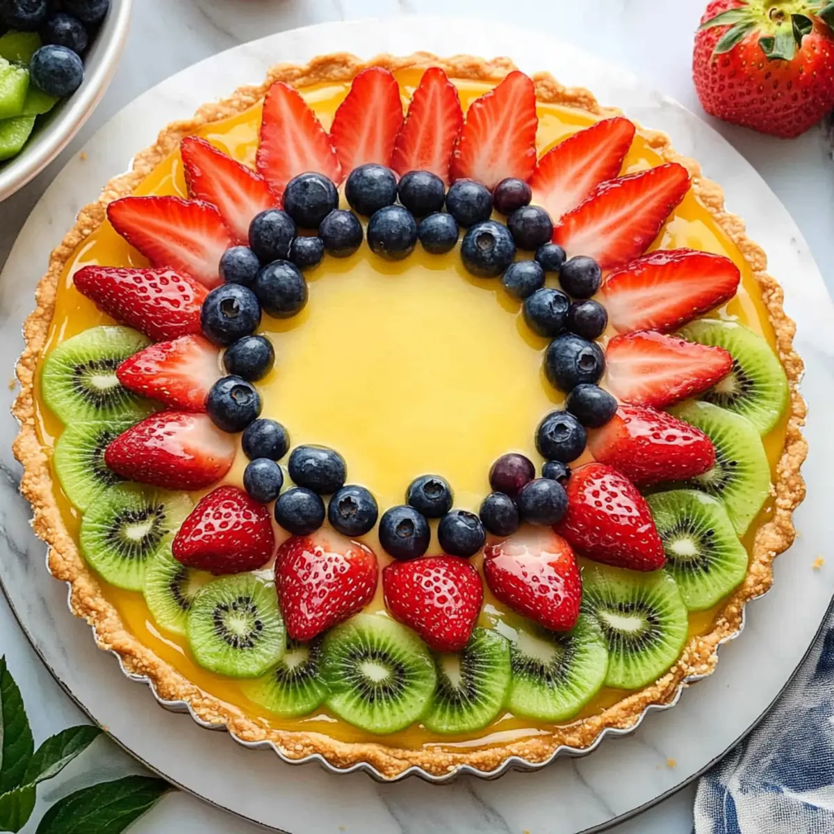 Delightful Fresh Fruit Tart Recipe with Creamy Custard