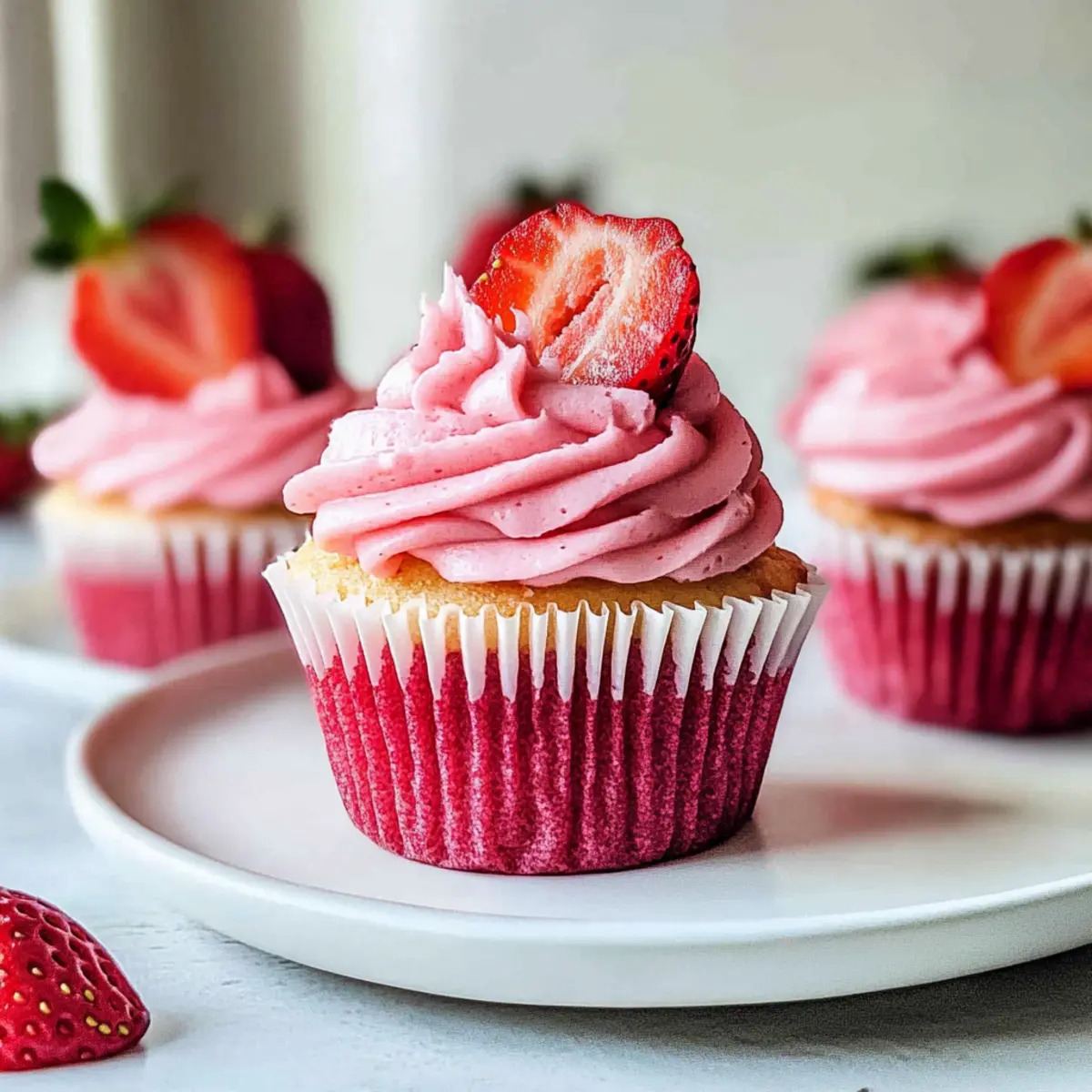 Vegan Strawberry Cupcakes That Burst with Fresh Flavor