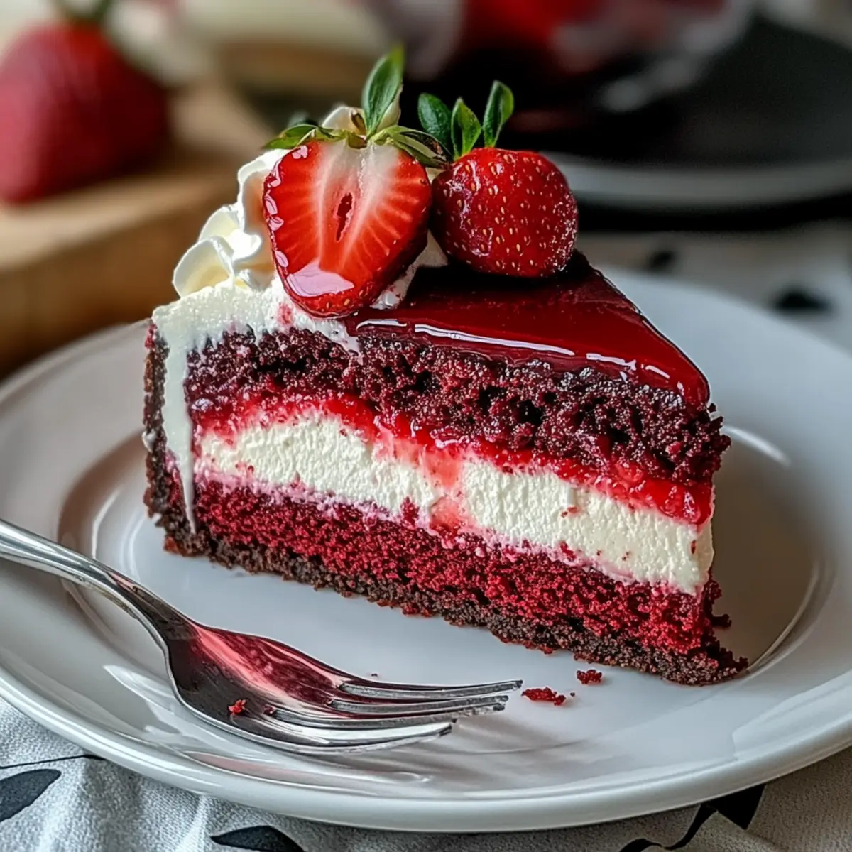Irresistible Red Velvet Strawberry Cheesecake You’ll Love