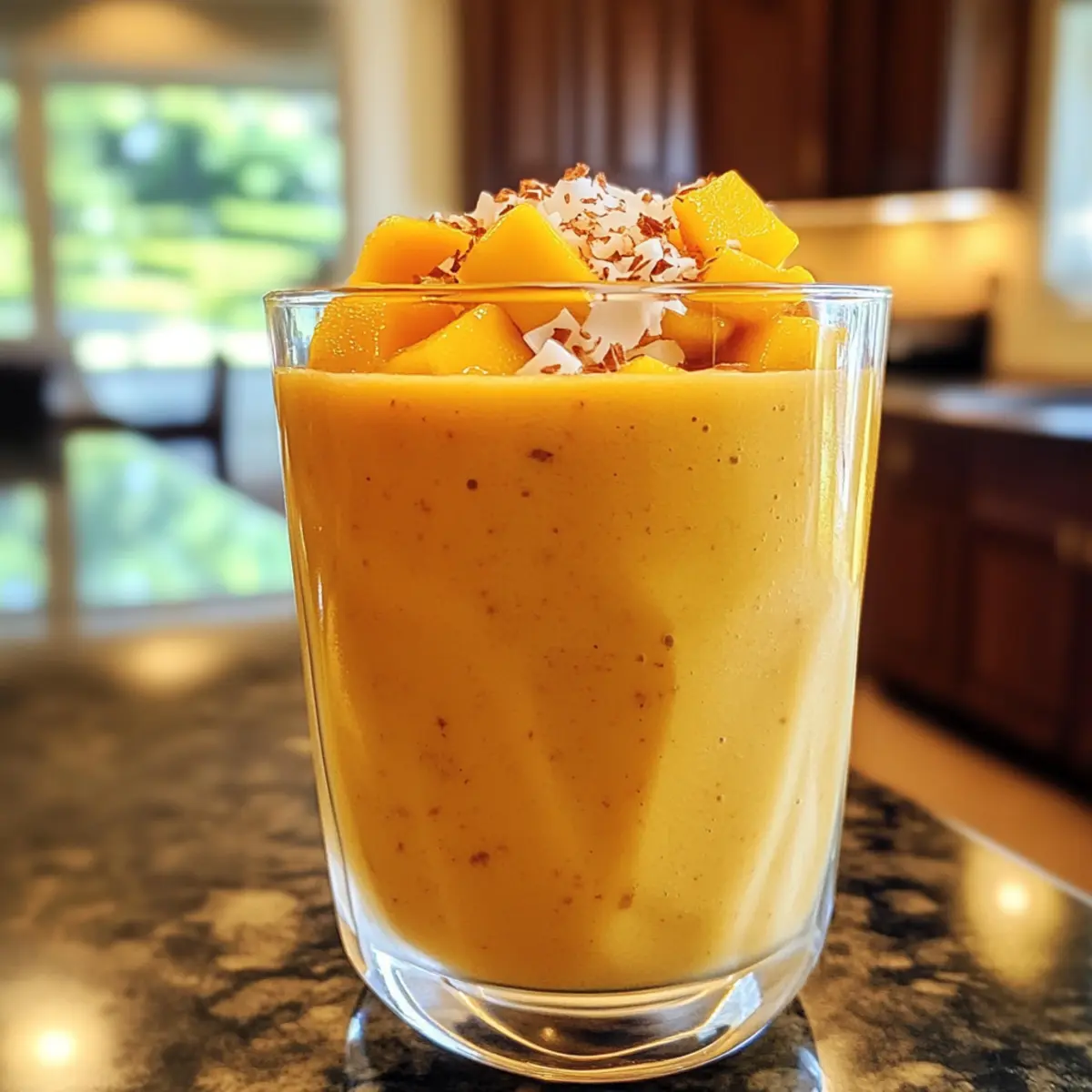 Mango Coconut Sunrise Smoothie for a Tropical Morning Boost