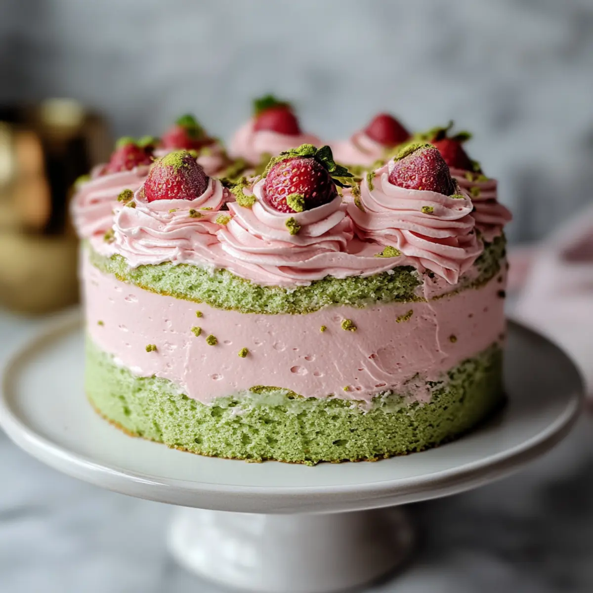 Delightful Strawberry Matcha Cake for a Fresh Fusion Treat