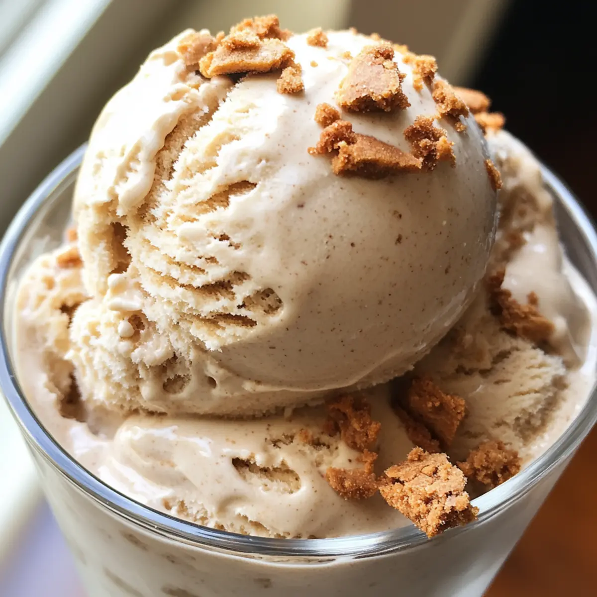 Creamy Homemade Biscoff Ice Cream No Machine Needed