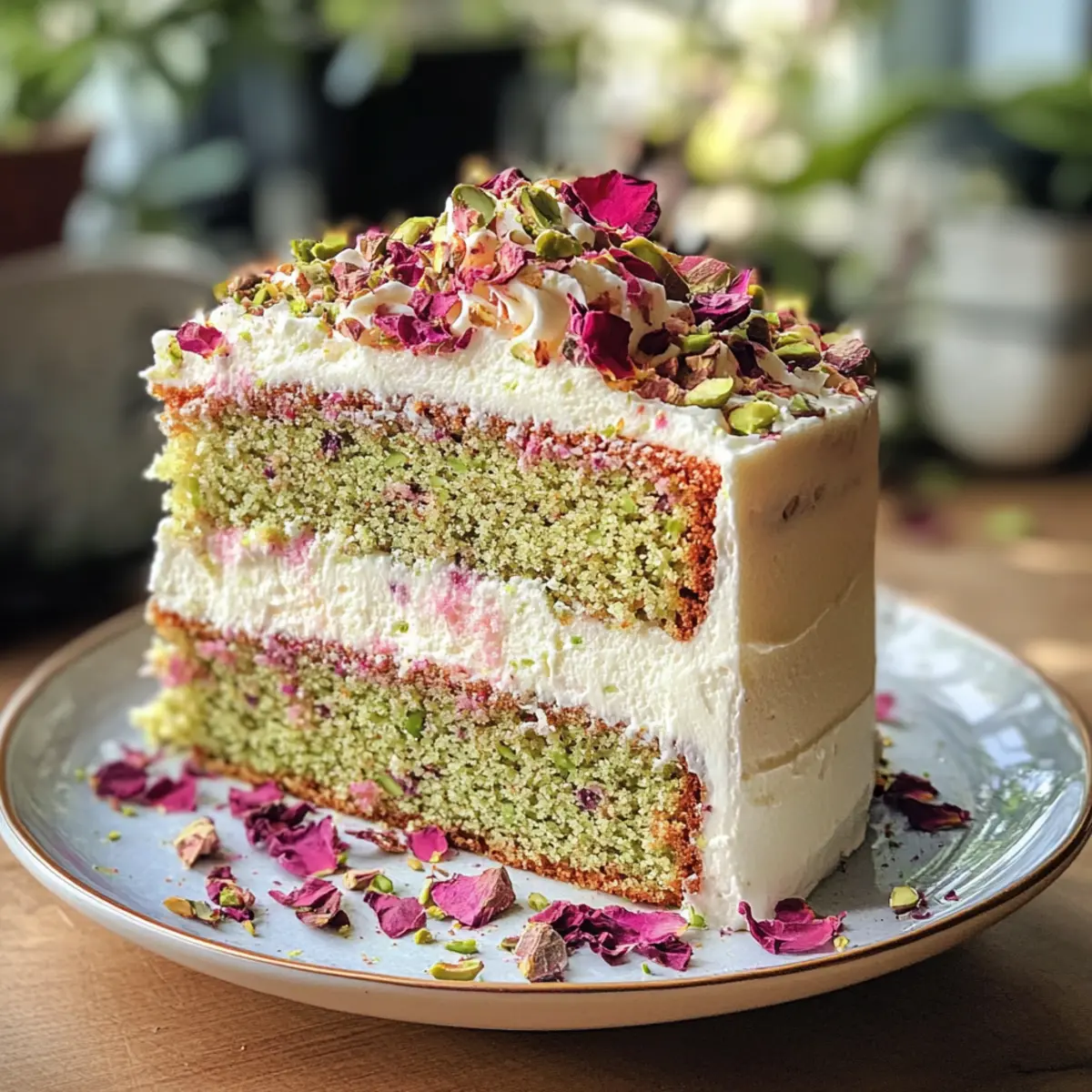 Rose & Pistachio Milk Cake: A Floral Dessert Delight