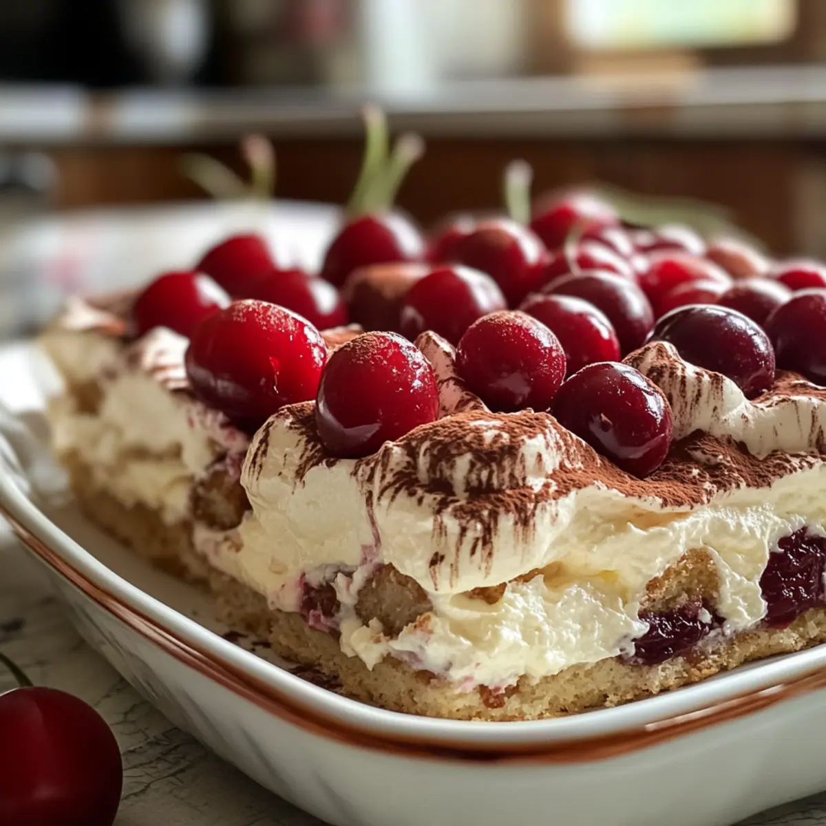 Cherry Amaretto Tiramisu: A Joyful No-Bake Delight