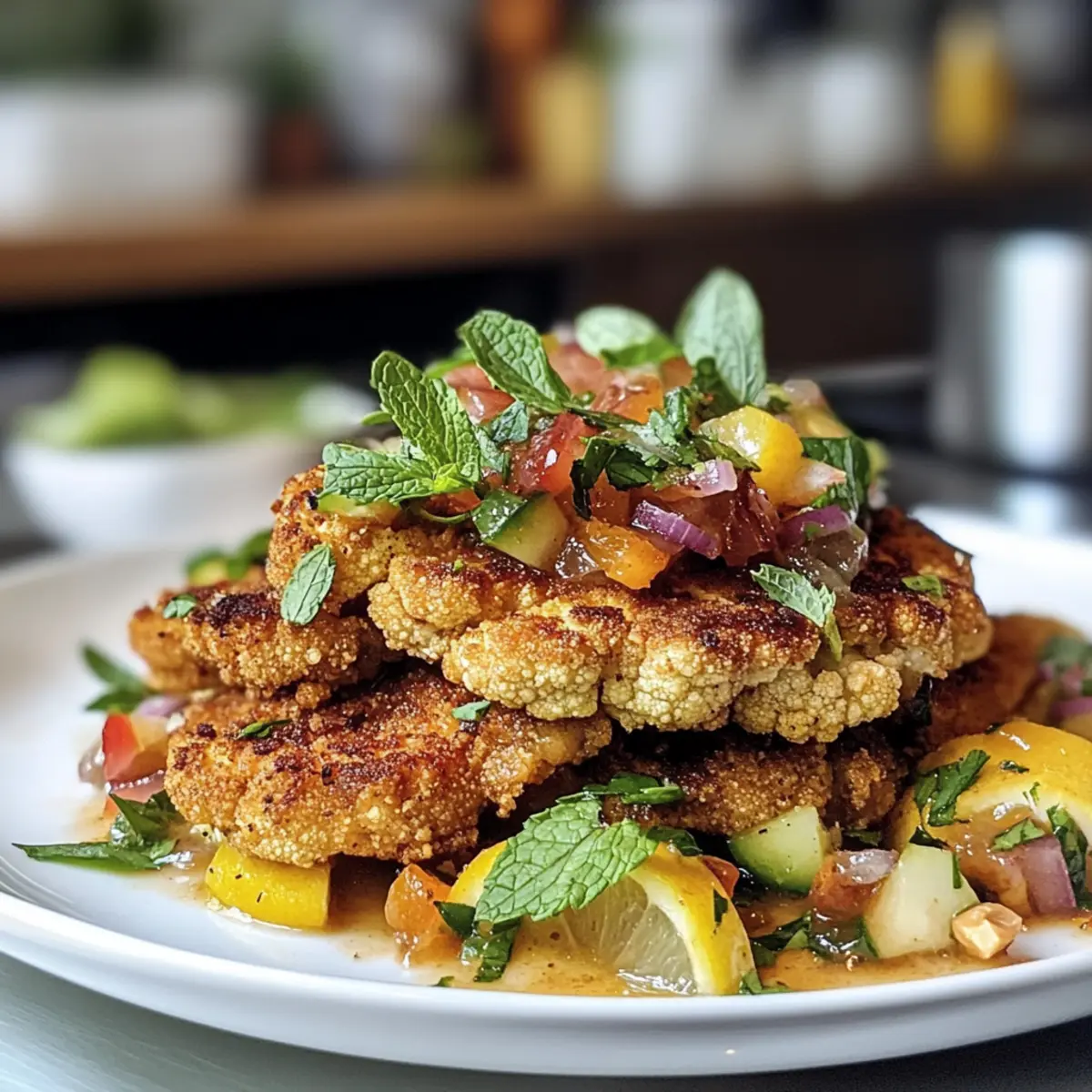 Crispy Cashew-Crusted Cauliflower Steak for Delightful Meals
