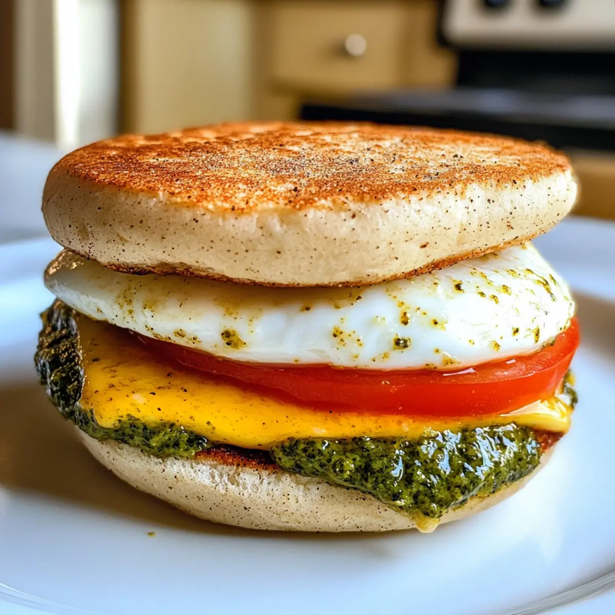 Delicious Pesto Egg Breakfast Sandwich for Busy Mornings