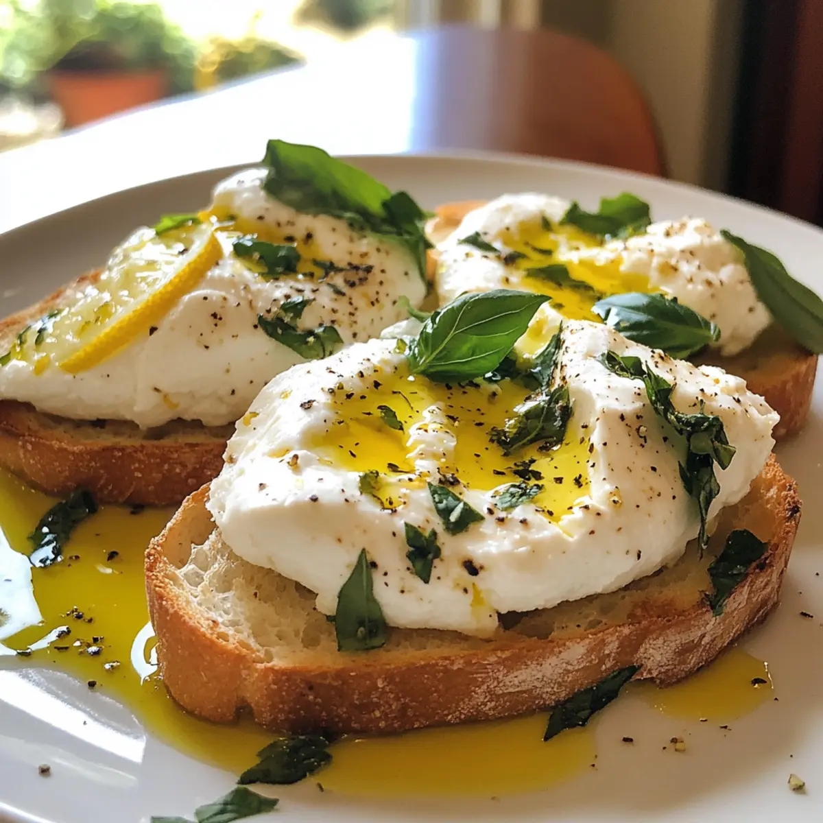 Basil + Lemon Burrata with Ciabatta Toasts: A Refreshing Delight