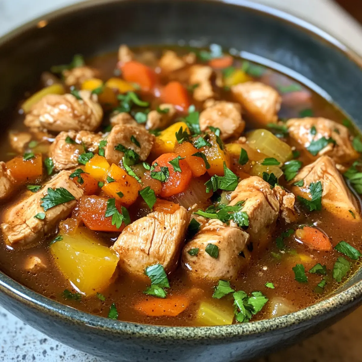 Cozy BBQ Chicken Soup for Quick Comfort on Chilly Nights