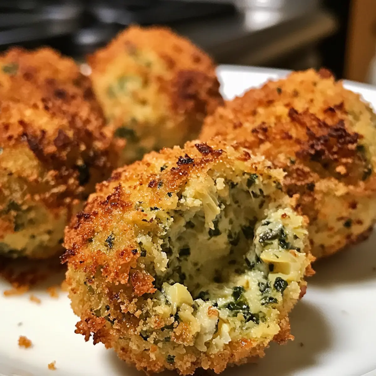 Crispy Fried Spinach & Artichoke Dip Balls for Game Night Delight