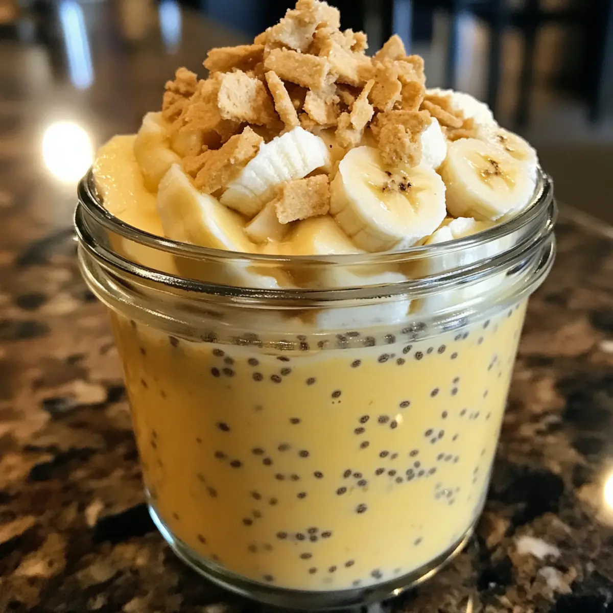Banana Cream Pie Blended Chia Pudding for a Dreamy Breakfast