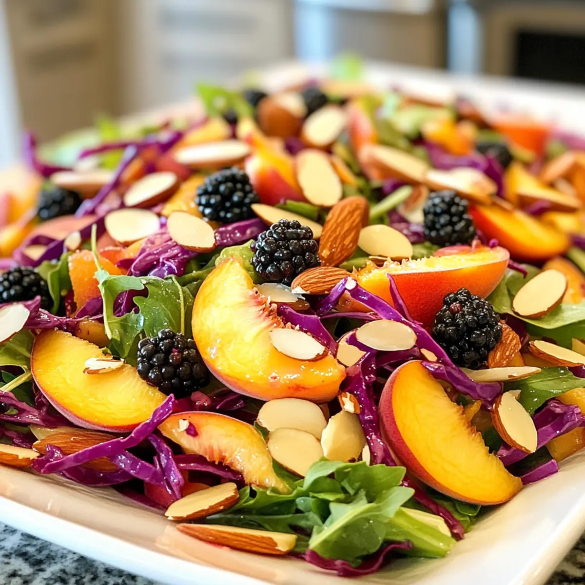 Peach and Blackberry Slaw Salad That Screams Summer Freshness