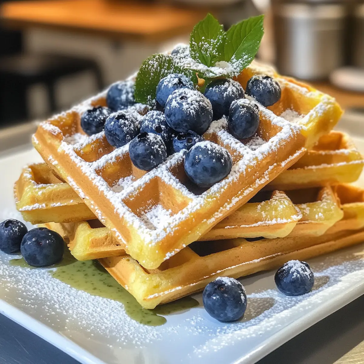 Lemon Blueberry & Matcha Blueberry Waffles for a Fresh Start