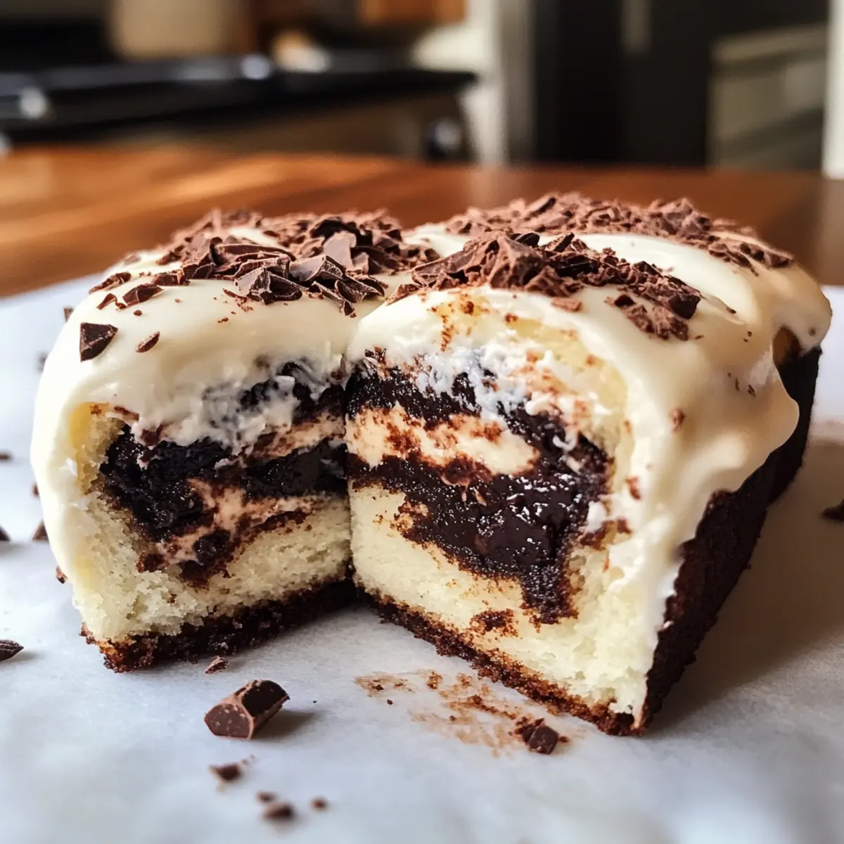 Indulge in Decadent Brownie Rolls with Creamy Icing