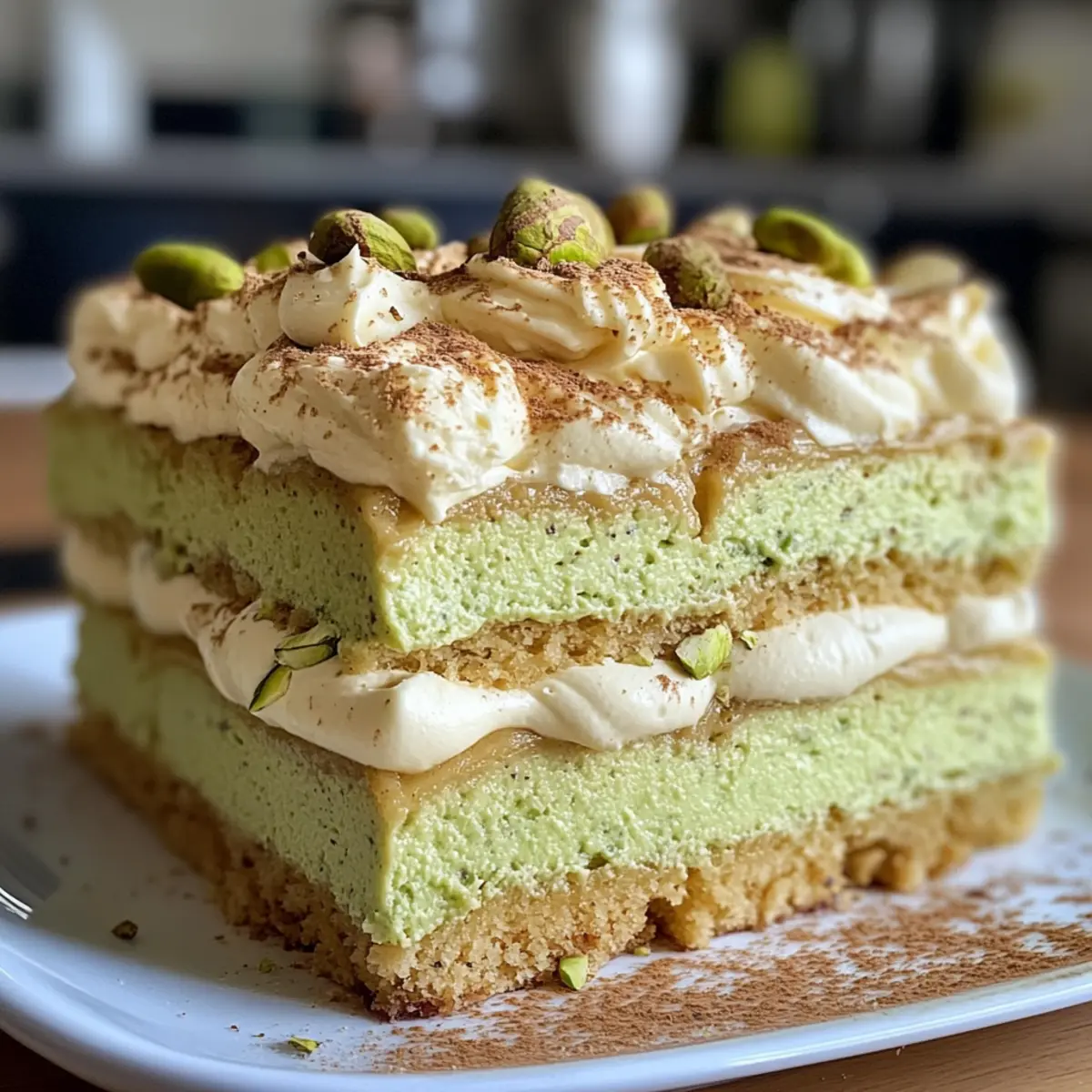 Egg-Free Pistachio Tiramisu: A Decadent No-Bake Delight