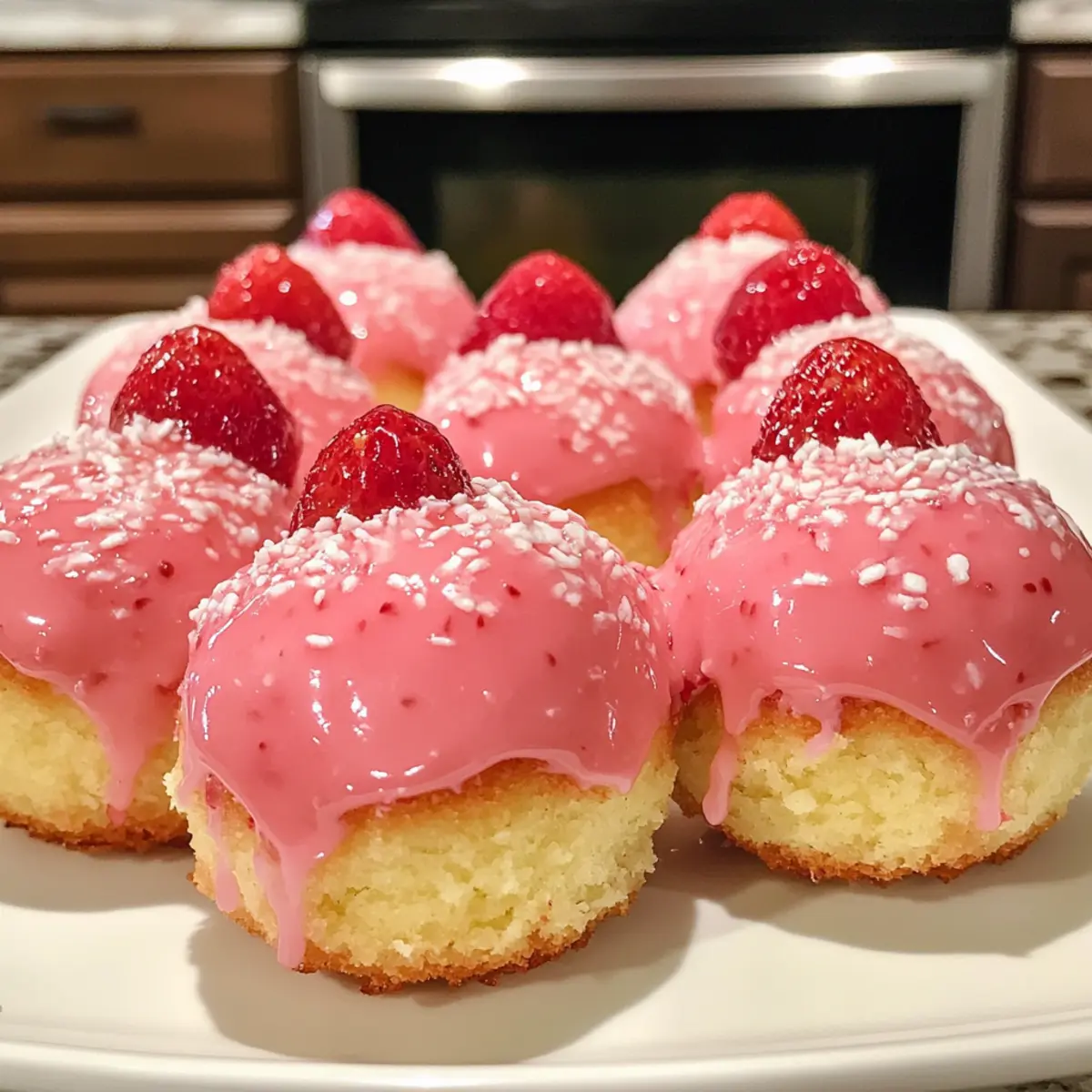 Strawberry Glazed Cake Bombs: Sweet Bites of Joy