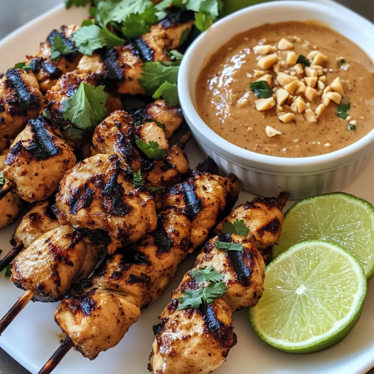 Mouthwatering Thai Chicken Satay with Creamy Peanut Sauce