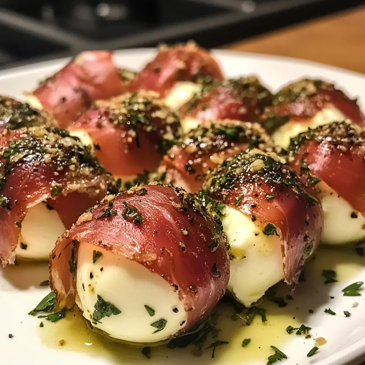 Irresistible Prosciutto Wrapped Mozzarella Bites for Easy Snacking