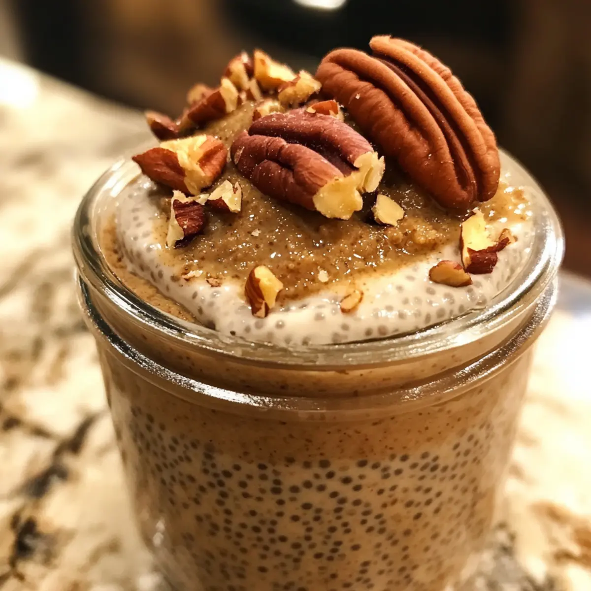 Indulge in Southern Pecan Pie in a Jar Chia Pudding Delight