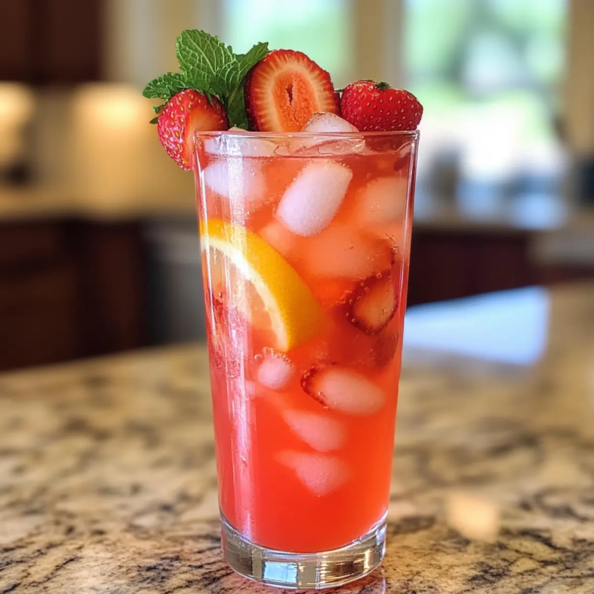 Refreshing Strawberry Coconut Rum Punch for Tropical Bliss