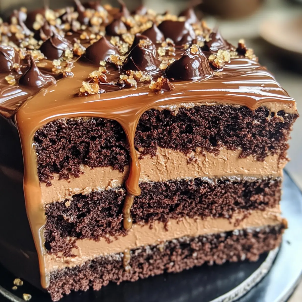 Indulge in Irresistible Chocolate Caramel Cake Today
