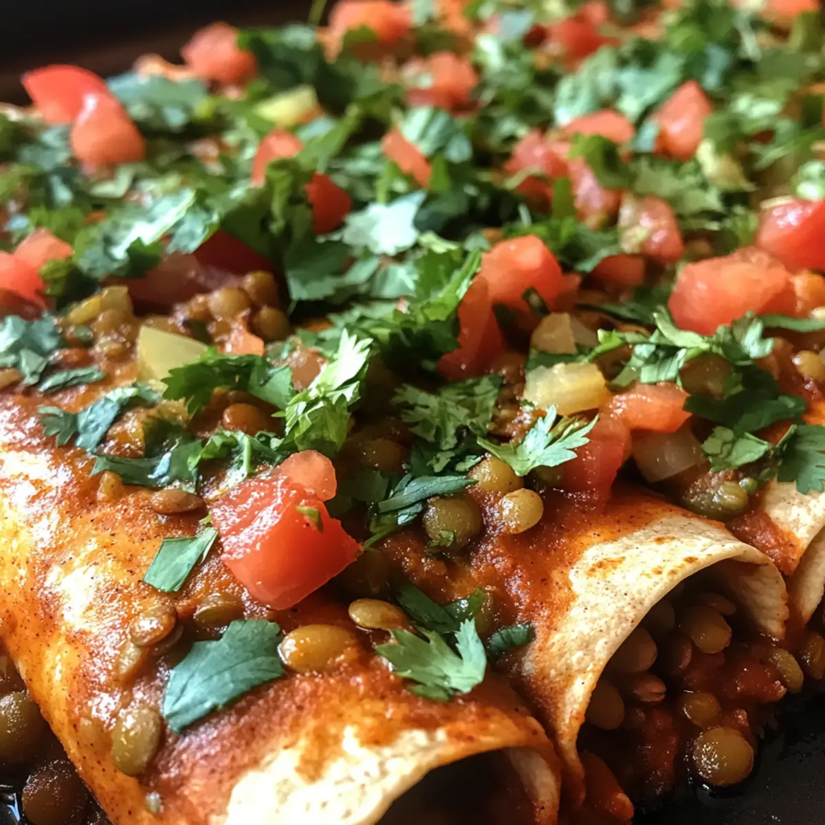 Vegan Enchiladas with Lentils for a Cozy Comfort Dinner