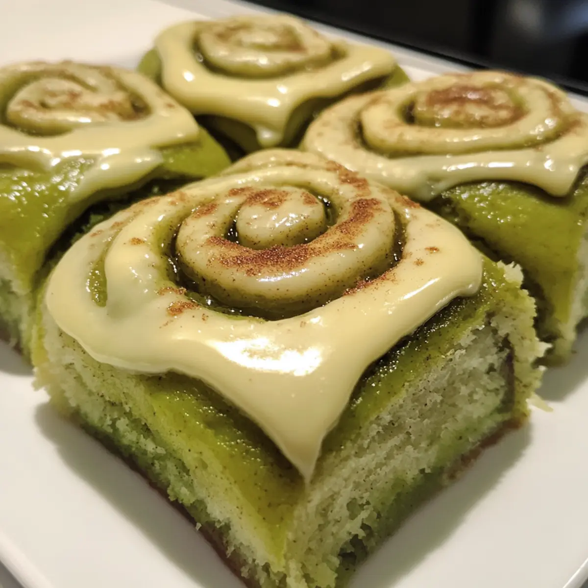 Fluffy Matcha Cinnamon Rolls – A Sweet Morning Twist