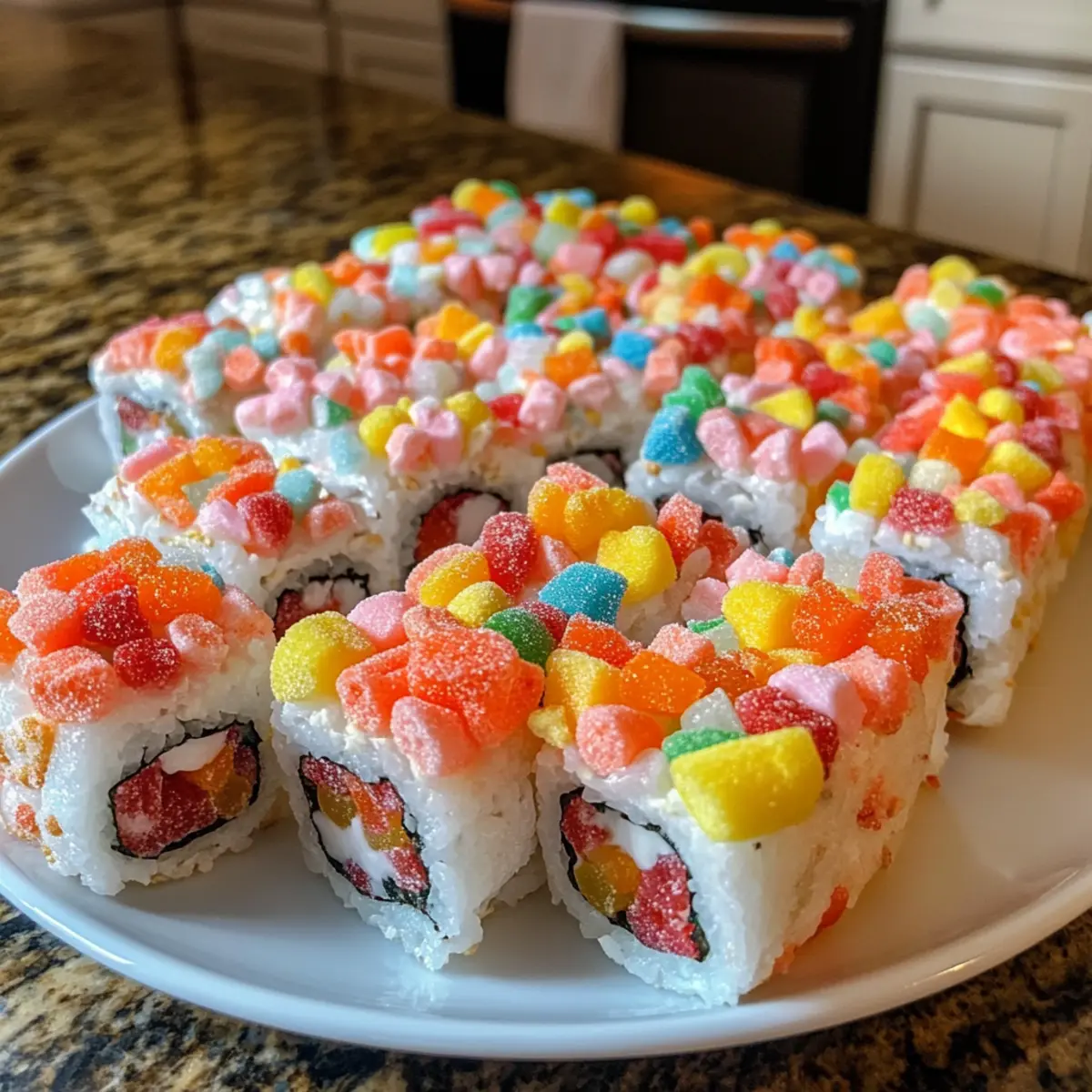 Vibrant Fruity Pebbles Sushi: A Fun No-Bake Treat for All!