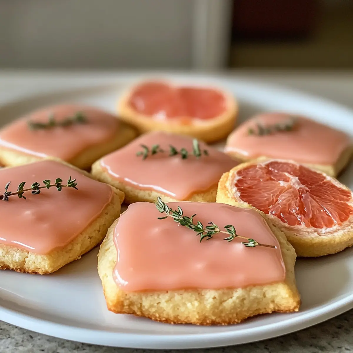 Lovely Pink Grapefruit and Thyme Vegan Shortbread Cookie Bliss