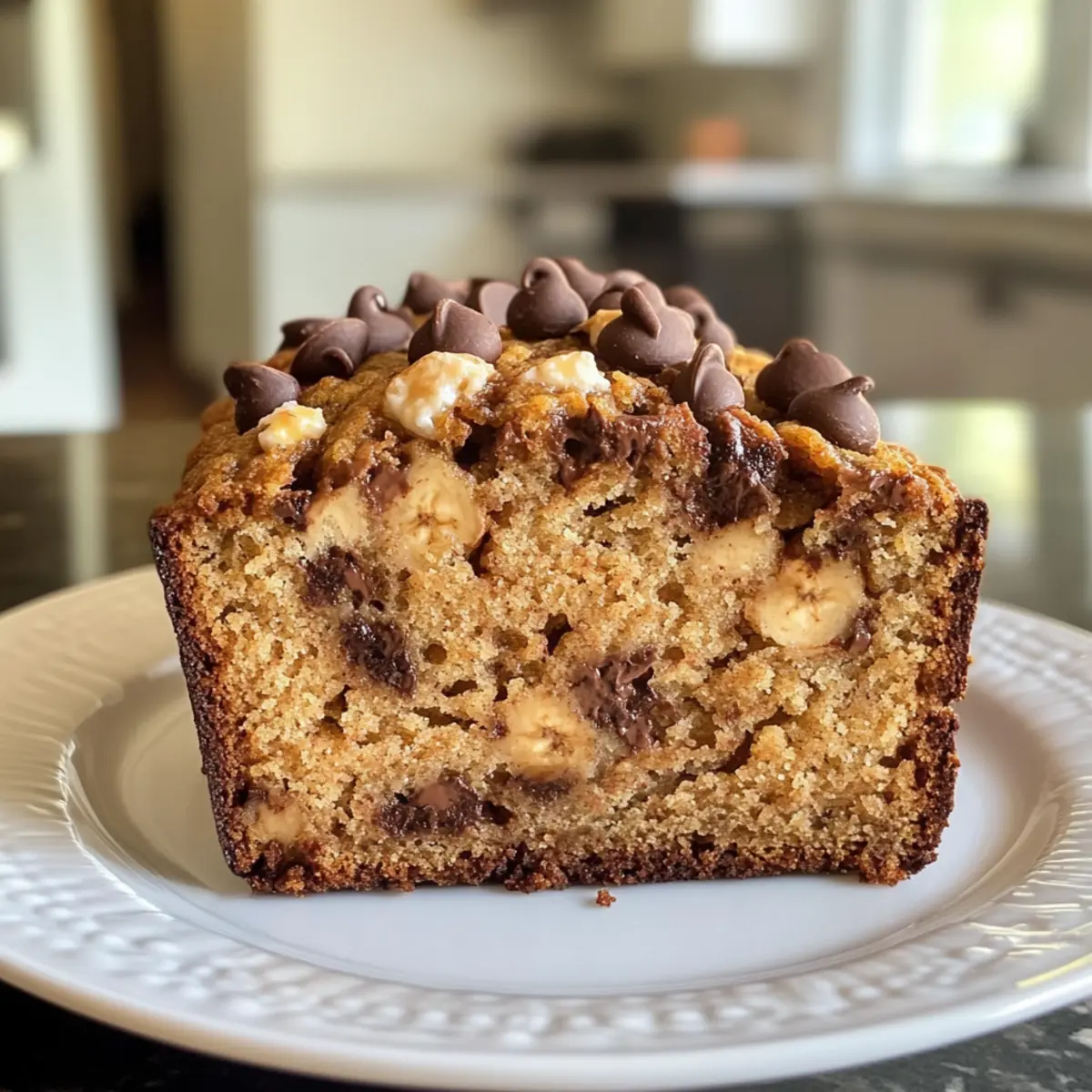 Gluten-Free Blender Banana Bread with Cottage Cheese & Chocolate Chips Delight