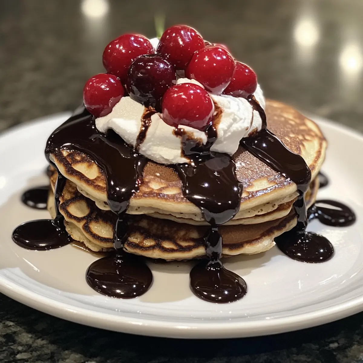 Indulge in Decadent Chocolate Cherry Pancakes Today