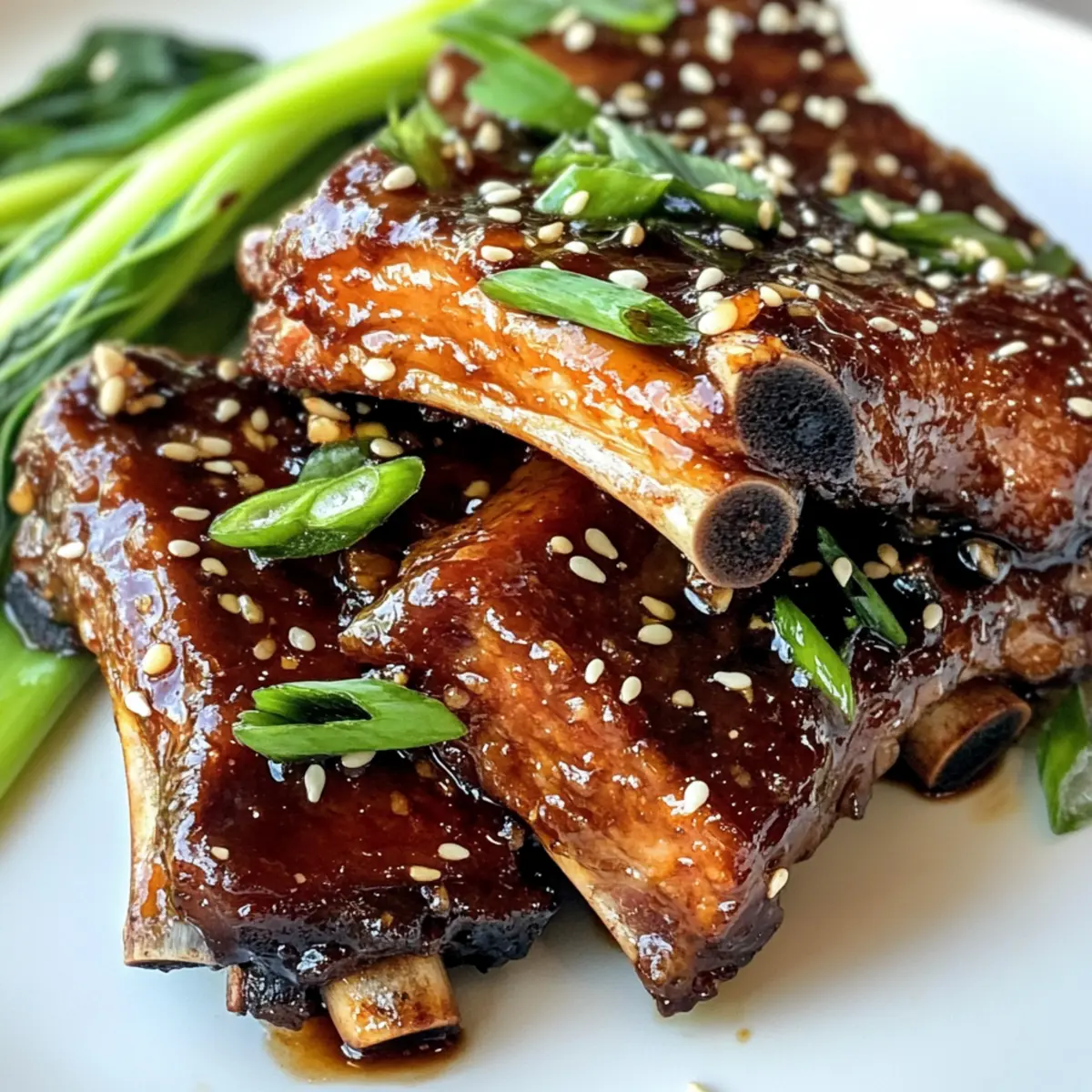 Roasted Asian Beef Short Ribs with Crispy Glaze Delight
