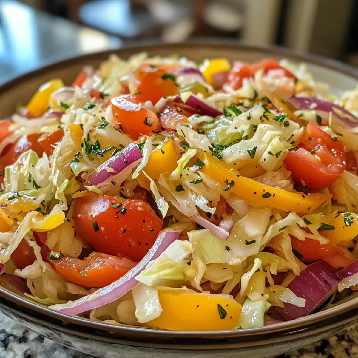 Fresh Greek Cabbage Salad for a Crisp, Healthy Delight